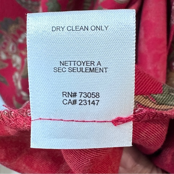 Talbots Size 16 wrap skirt. Red paisley. Midi - Picture 5 of 6